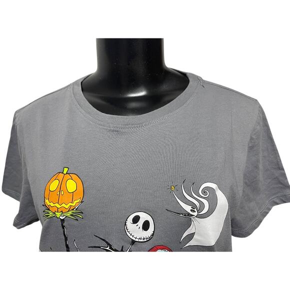Large Disney The Nightmare Before Christmas Youth Tshirt Gray Tim Burton - Picture 4 of 11